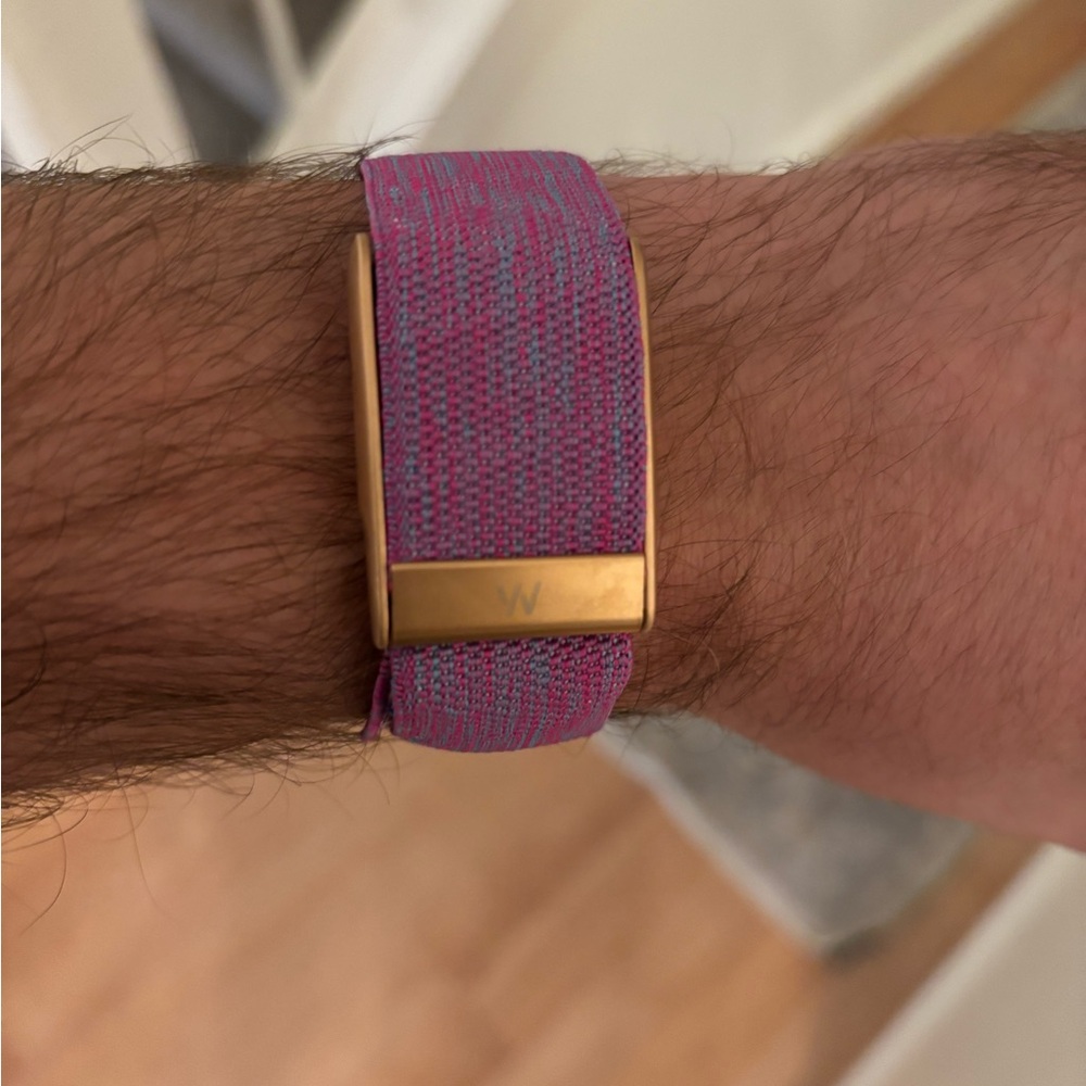 New Whoop 5.0 Pink/Blue Band with Rose Gold Clasp/Hook/Trim - whoop 5.0 one/life - Picture 7 of 8
